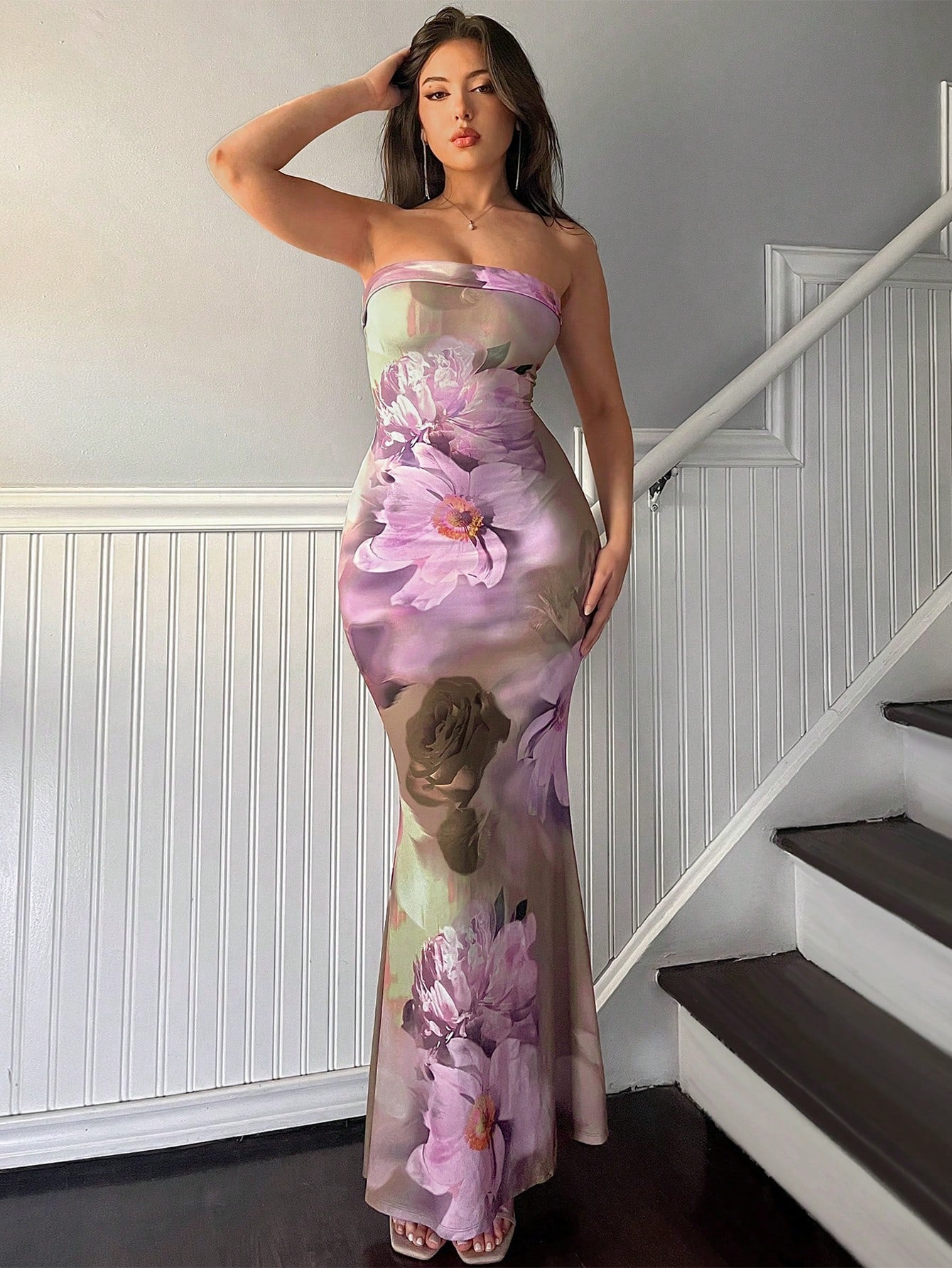 Women Summer Spliced Lace Waist Tie Elegant Bodycon Dress - Negative Apparel