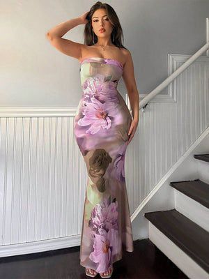 Women Summer Spliced Lace Waist Tie Elegant Bodycon Dress - Negative Apparel