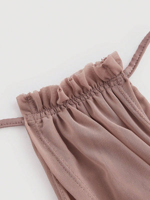 Women's Apricot Color Halter Neck Fish Tail Hem Long Dress FD - Negative Apparel