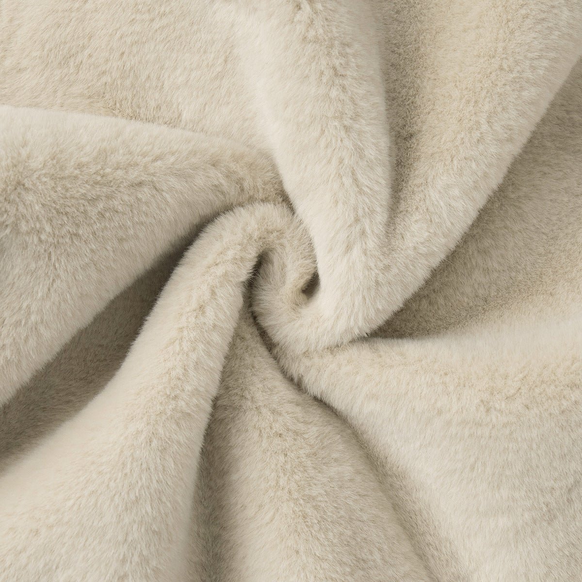 Women’s Beige Sleeveless Faux Fur Vest | Stand Collar Soft Polyester Outerwear | Casual Korean Style Zipper Jacket – Autumn 2025 Collection - Negative Apparel