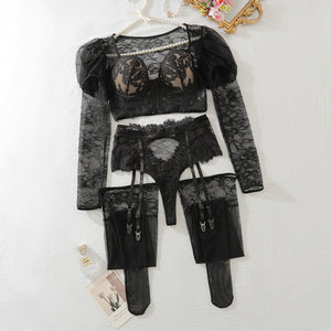 Women’s Black Lace Role - Playing Costume | Summer 2025 Three - Point Outfit - Negative Apparel