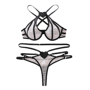 Women’s Black Skin Tone Mesh Role - Playing Costume | Summer 2025 Three - Point Outfit - Negative Apparel