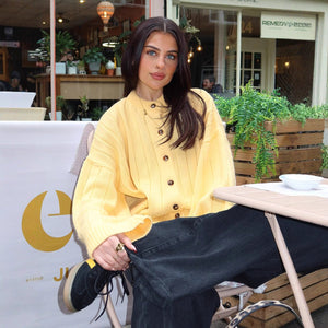 Women’s Button - Up Cardigan Sweater | Thick Knit Viscose Blend | Solid Color Korean Casual Style | Autumn 2025 Fashion - Negative Apparel