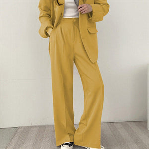 Women's casual trousers new straight drape wide - leg trousers - Negative Apparel