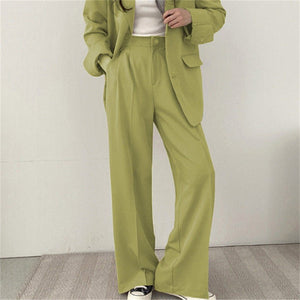 Women's casual trousers new straight drape wide - leg trousers - Negative Apparel