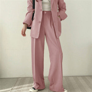 Women's casual trousers new straight drape wide - leg trousers - Negative Apparel