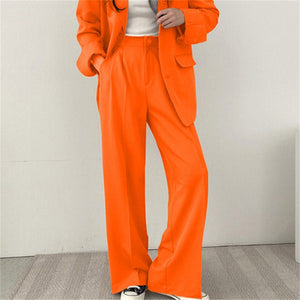 Women's casual trousers new straight drape wide - leg trousers - Negative Apparel