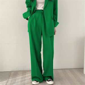 Women's casual trousers new straight drape wide - leg trousers - Negative Apparel