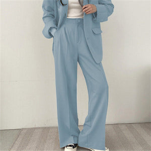 Women's casual trousers new straight drape wide - leg trousers - Negative Apparel