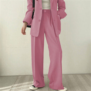Women's casual trousers new straight drape wide - leg trousers - Negative Apparel