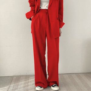 Women's casual trousers new straight drape wide - leg trousers - Negative Apparel
