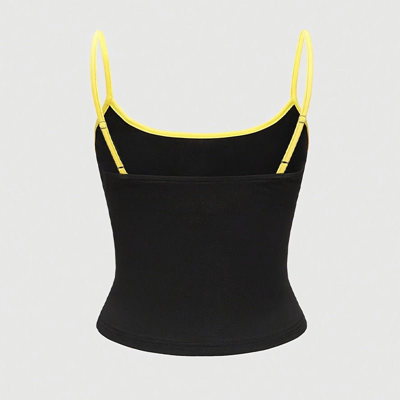 women's clothing 2025 spring and summer an and n style camisole short vest slim fit top - Negative Apparel