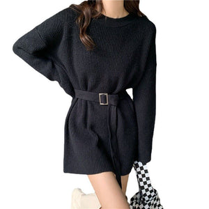 Women’s Color Block Wool Blend Pullover Sweater – Crew Neck Urban Style Knitwear, Autumn Collection - Negative Apparel