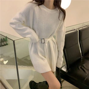 Women’s Color Block Wool Blend Pullover Sweater – Crew Neck Urban Style Knitwear, Autumn Collection - Negative Apparel