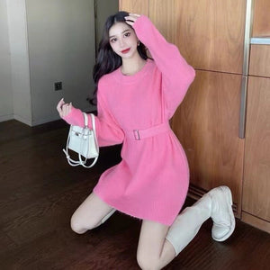 Women’s Color Block Wool Blend Pullover Sweater – Crew Neck Urban Style Knitwear, Autumn Collection - Negative Apparel