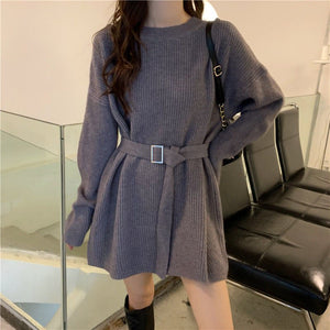 Women’s Color Block Wool Blend Pullover Sweater – Crew Neck Urban Style Knitwear, Autumn Collection - Negative Apparel