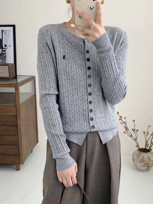 Women’s Embroidered Andy Velvet Cardigan – Soft Gentle Wind Style FD - Negative Apparel