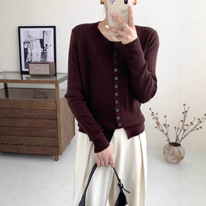 Women’s Embroidered Andy Velvet Cardigan – Soft Gentle Wind Style - Negative Apparel