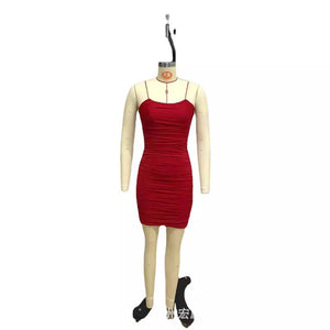 Women's evening dress banquet exclusive tube top pleated slim fishbone waist dress - Negative Apparel