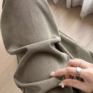 Women’s High - Waist Straight Casual Pants – Japanese & Korean Style, Wide - Leg Comfort | Autumn 2025 Collection - Negative Apparel