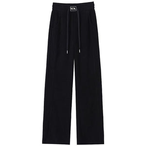 Women’s High - Waist Thick Casual Pants – Straight Korean Style, Autumn 2025 - Negative Apparel