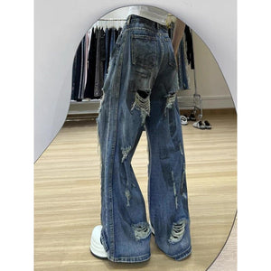 Women’s High - Waist Wide Leg Jeans – Ultra - Thin Summer Denim with Zipper & Washed Detail | Comfortable Urban Style - Negative Apparel