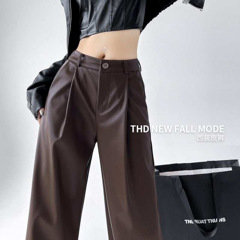 Women’s High - Waist Wide - Leg Pants – Japanese & Korean Loose Casual Trousers - Negative Apparel