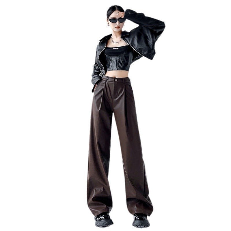 Women’s High - Waist Wide - Leg Pants – Japanese & Korean Loose Casual Trousers - Negative Apparel