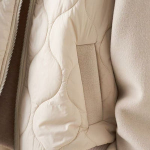 Women’s Hooded Cotton Jacket – Loose Fit Zipper Coat with Polyester Filling | Elegant Urban Commuter Style - Negative Apparel
