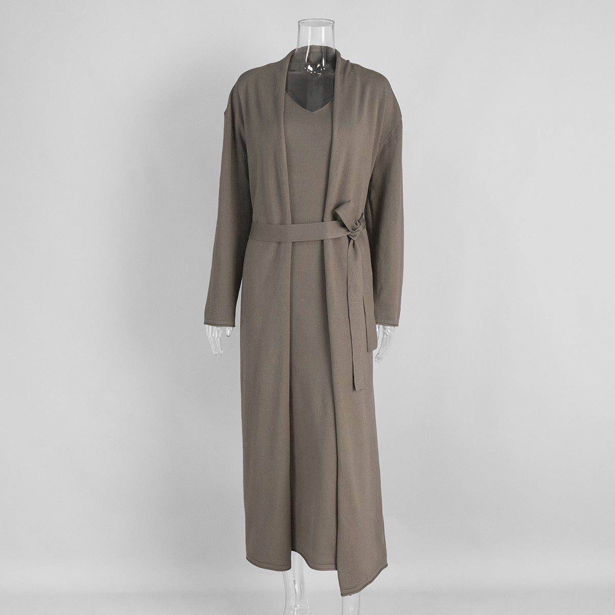 Women’s Knit Two - Piece Skirt Set | Solid Color Casual Suit | Autumn 2025 Collection - Negative Apparel