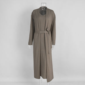 Women’s Knit Two - Piece Skirt Set | Solid Color Casual Suit | Autumn 2025 Collection - Negative Apparel