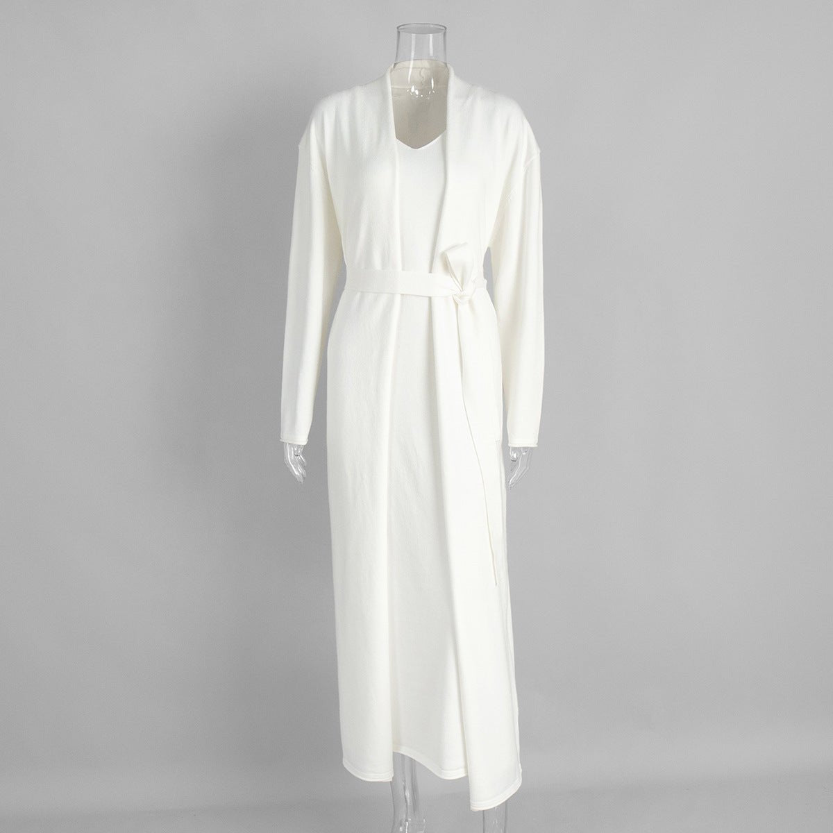 Women’s Knit Two - Piece Skirt Set | Solid Color Casual Suit | Autumn 2025 Collection - Negative Apparel