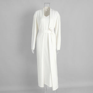 Women’s Knit Two - Piece Skirt Set | Solid Color Casual Suit | Autumn 2025 Collection - Negative Apparel