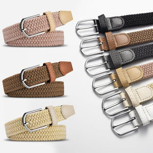 Women's Korean style fashion elastic elastic braided belt unisex student versatile decorative belt - Negative Apparel