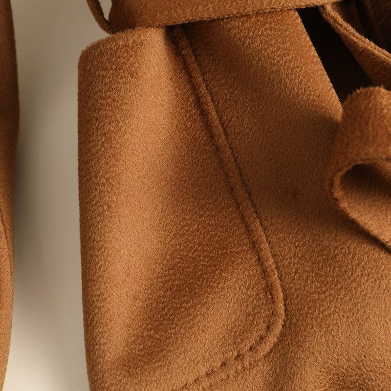 Women’s Long Wool Coat – Handmade Belted British Style Overcoat | 100% Wool Autumn 2025 Collection - Negative Apparel