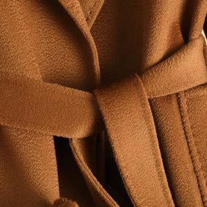 Women’s Long Wool Coat – Handmade Belted British Style Overcoat | 100% Wool Autumn 2025 Collection - Negative Apparel