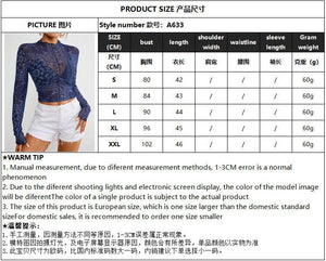 Women's mesh printing stand - up collar long - sleeved short T-shirt top women - Negative Apparel