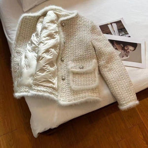 Women’s Padded Crew Neck Jacket – Thick Winter Casual Korean Style, Winter 2025 Collection - Negative Apparel