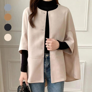 Women’s Plaid Wool Jacket – Long Thick Winter Coat | Elegant Commuter Style Outerwear - Negative Apparel