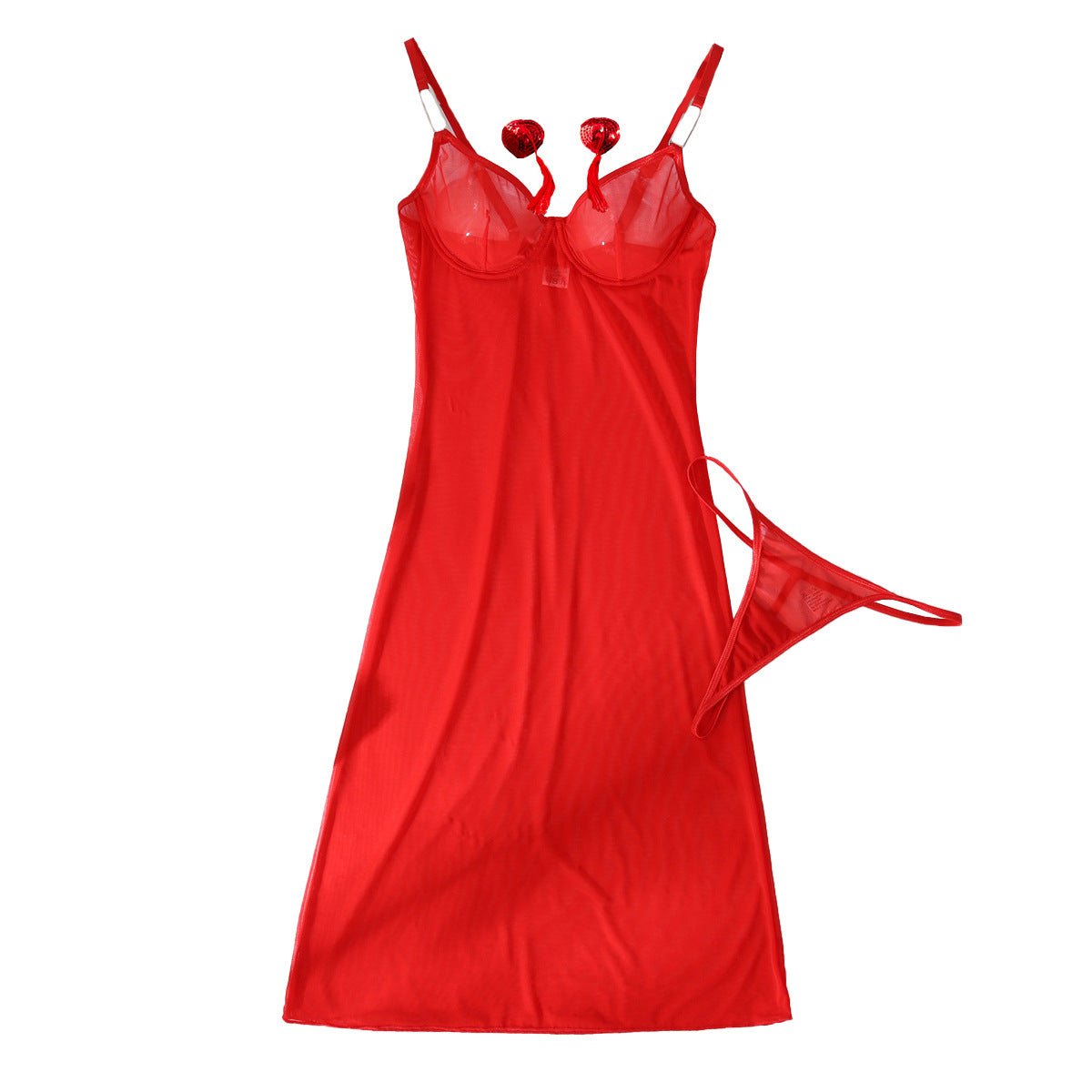 Women’s Red Polyester Role - Playing Costume | Autumn 2025 Three - Point Outfit - Negative Apparel
