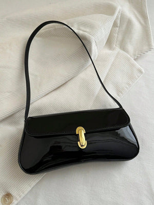 Women's Retro Faux Leather Flap Underarm Shoulder Bag, Suitable For Dates, Outings, Parties And Other Occasions FD - Negative Apparel
