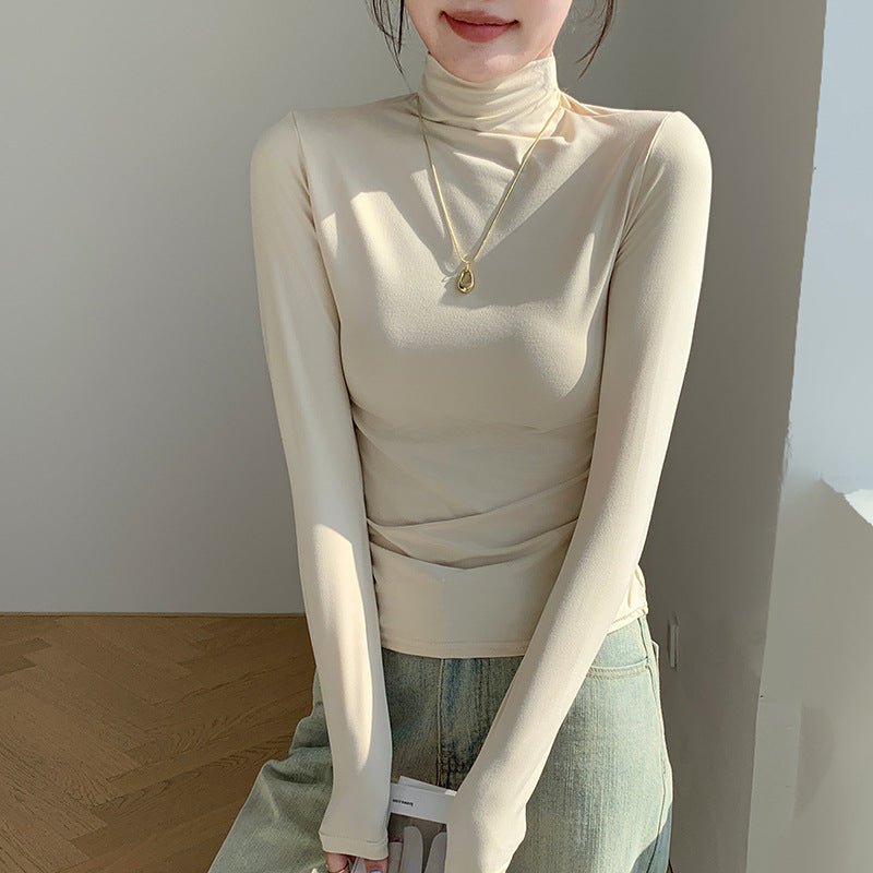 Women’s Semi - Turtleneck Mask Top – Slim Fit Warm Inner & Outer Wear - Negative Apparel