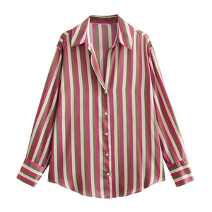 Women's Silk Satin Shirt - 20 Colors - Negative Apparel