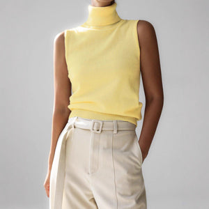 Women’s Sleeveless Slim Fit Top | Minimalist Solid Color Viscose Tank | Korean Casual Style | Autumn 2025 Fashion - Negative Apparel