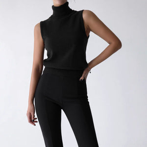 Women’s Sleeveless Slim Fit Top | Minimalist Solid Color Viscose Tank | Korean Casual Style | Autumn 2025 Fashion - Negative Apparel