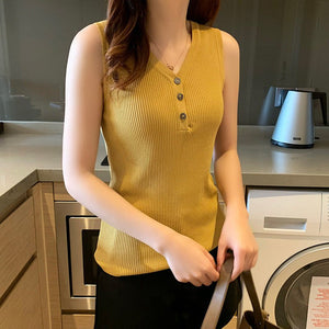 Women’s Slim - Fit Knitted Top – Elegant Viscose Commuter Essential - Negative Apparel