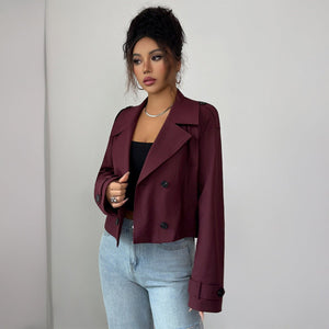 Women’s Solid Color Knitted Polo Collar Vest | Slim Fit Buttoned Cardigan – Autumn 2025 - Negative Apparel