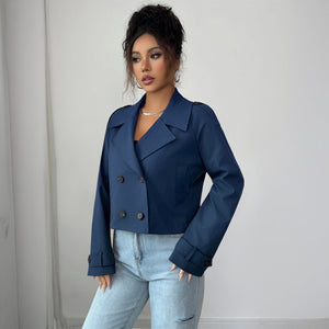 Women’s Solid Color Knitted Polo Collar Vest | Slim Fit Buttoned Cardigan – Autumn 2025 - Negative Apparel