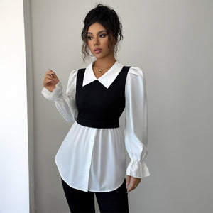 Women’s Solid Color Knitted Polo Shirt | Slim Fit Long Sleeve Cardigan – Winters 2025 - Negative Apparel