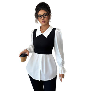 Women’s Solid Color Knitted Polo Shirt | Slim Fit Long Sleeve Cardigan – Winters 2025 - Negative Apparel